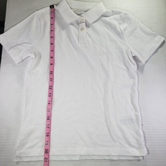 Crewcuts Girls White Pique Cotton Short Sleeve Classic Polo Shirt Size 10 - Picture 5 of 7